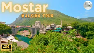 Mostar Walking Tour 4K | July 2023 | Binaural Audio | Bosnia and Herzegovina