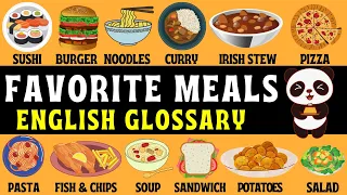 Favorite Meal Names | Learn Basic English | Vocabulary | With Images! | Beginners 🍕