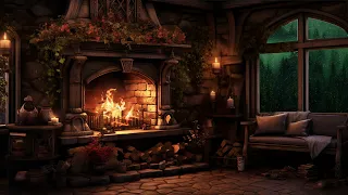 Cozy Rain Sounds and Crackling Fireplace for Nighttime Relaxation