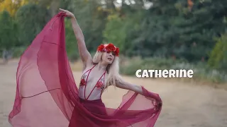 Fashion Catwalk in Ballet Dancing style by Catherine in Red dress part 3