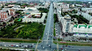 Полёт над Омском (продолжение). Улица Масленникова в сторону Красной Звезды. Родные края, Школа 56❤️