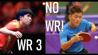 Wang Chuqin vs unbelievably strong unranked player