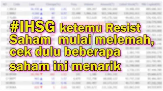 Ketemu resistance IHSG, saham saham melemah, tapi cek dulu saham saham ini menarik