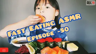 EMMA WITH HER FAVOURITE SUSHI & SASHIMI!! ne let's eat!! FAST EATING ASMR!! EPISODE - 50