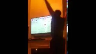 UGA Fan goes crazy after TD