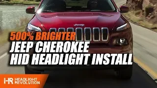 Jeep Cherokee 2014-2017 HID Install 514% BRIGHTER