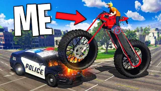 Running from Cops with Monster Bike.. GTA RP