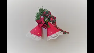 Make christmas bells with paper! Easy craft to do with kids !!