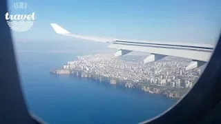 Посадка самолета в Анталии ( Ай флай - Airbus A330)