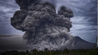 Video Background Stock Footage Free ( ash into the sky volcanic, ejection )