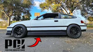 PCI-Racing 3" Side Skirt INSTALL | Honda CRX H2B AWD