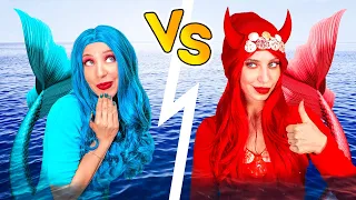 SIRENA BUENA VS. MALA | ¡La chica nueva de la escuela es una sirena! por ¡Desafío Aceptado!