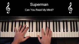 Superman - Can You Read My Mind - John Williams - Maureen McGovern - 1978 - Piano Solo