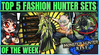 Top 5 Layered Sets of the Week - Demon Slayer & Nature Gods - Monster Hunter Rise! (Fashion Hunters)