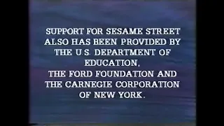 Sesame Street funding credits & PBS ID, 1991