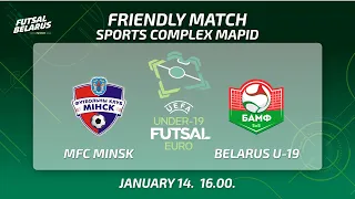LIVE | MFC MINSK - BELARUS U-19 Friendly game. 14.01.2021 15:50