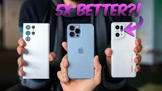 Oppo Find X5 Pro vs Galaxy S22 Ultra vs iPhone 13 Pro Max! | VERSUS
