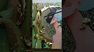 Как я клею поталь. Экспресс мк) подробный можете найти на моем канале #art #painting #поталь