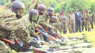 UPDF in Training as Commander in Chief of Armed Forces in Uganda President Museveni Observes