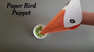 Easy Paper Bird Puppet | Kids Craft | Simple Kids Activity  | Paper Craft