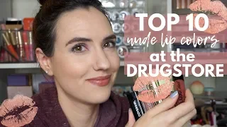 TOP 10 Drugstore Nude Lipsticks | Lip Swatches + Recommendations for Many Skintones!