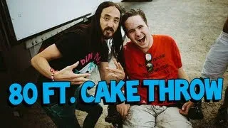 Steve Aoki 80 ft. Cake Throw Hits Fan In Wheelchair (Uncut Version)