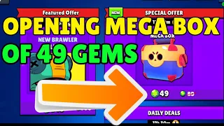 OPENING MEGA BOX OF 49 GEMS! | BRAWL STARS