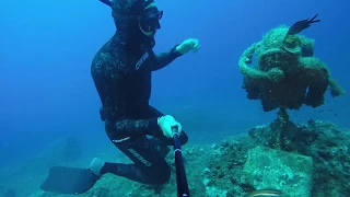 Diver Statue in Portofino - Freediving - Gopro Hero 4 Black