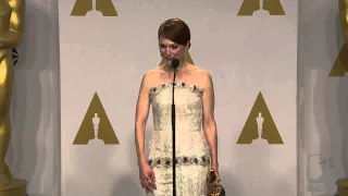 Julianne Moore back stage at the OSCARS