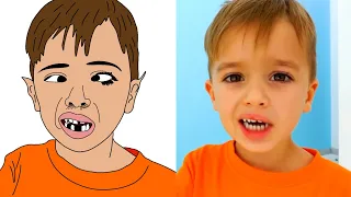 Vlad and Nikita Funny stories with toy Drawing Meme