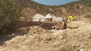 Relief efforts underway in quake-hit village in Morocco's Atlas mountains