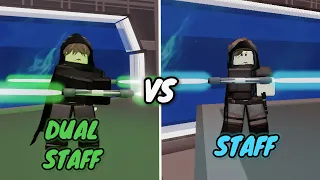 Dual Staff VS Staff | Saber Showdown