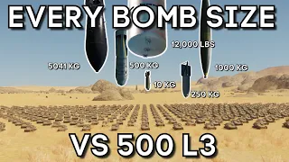 EVERY BOMB SIZE vs 500 L3 - What Will It Do? - WAR THUNDER