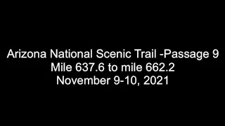 Arizona National Scenic Trail- Passage 9: Rincon Mountains
