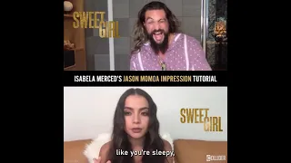 Isabela Merced does a Jason Mamoa impression in a interview