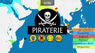 Die Geschichte der Piraterie - Zusammenfassung auf einer Karte