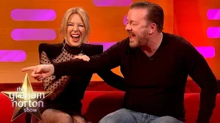 Kylie Minogue Serenades Ricky Gervais In Elizabeth Banks’ Sexy Boardgame | The Graham Norton Show