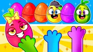 Surprise Eggs Song 🥚🐣 Who Is Inside The Egg ❓😯 II Kids Songs by VocaVoca Friends 🥑