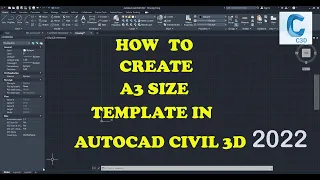 How to create A3 size Template in AutoCad civil 2022