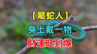 【屬蛇終身吉祥物】屬蛇人身上戴一物，財運旺到爆，怎麽擋都擋不住！