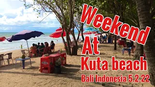 Kuta  beach update,situation and condition || vlog on the beach #kutabeach #walkingtour #baliholiday