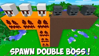 I can SPAWN A BIGGEST DOUBLE SUPER BOSS in Minecraft ! NEW SECRET HUGE BOSS !