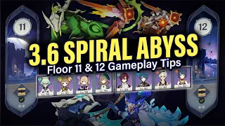 How to BEAT 3.6 SPIRAL ABYSS Floor 11 & 12: Guide & Tips w/ 4-Star Teams! | Genshin Impact 3.6