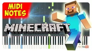 Minecraft - Calm 1 Piano Tutorial (Piano Sheets + midi)