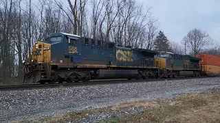 FULL POWER NOTCH 8 - Burned CSX AC4400CW #568 & ET44AH #3290 - Intermodal I017 - Unionville Ohio