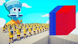 100x SPONGEBOB + GIANT SQUIDWARD vs EVERY GOD | Totally Accurate Battle Simulator