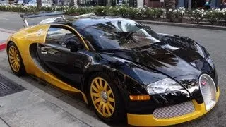 Bijan's Custom Yellow & Black Bugatti Veyron in Beverly Hills