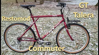 26" GT MTB converted into a commuter go anywhere pub bike. Starring a 1995 GT Talera All Terra