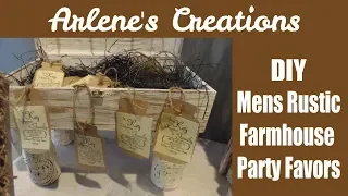 DIY Mens Rustic Farmhouse Themed Baby Shower Favors