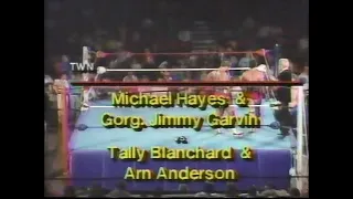 Michael Hayes & Jimmy Garvin vs Arn Anderson & Tully Blanchard   UWF Dec 19th, 1987